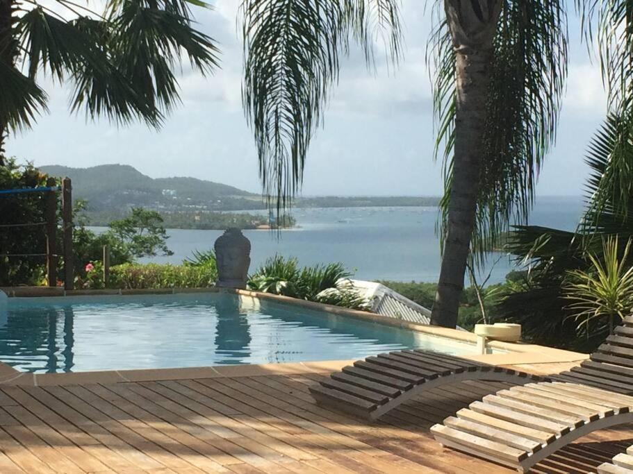 La Charmante Villa Coco Avec Magnifique Vue Mer Le Marin Esterno foto